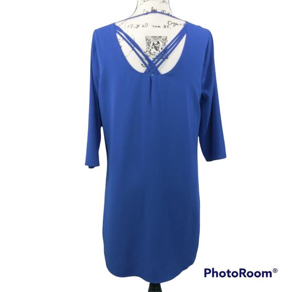 Skies Are Blue Pop Over Sheath Dress Strappy Back M - Picture 2 of 6